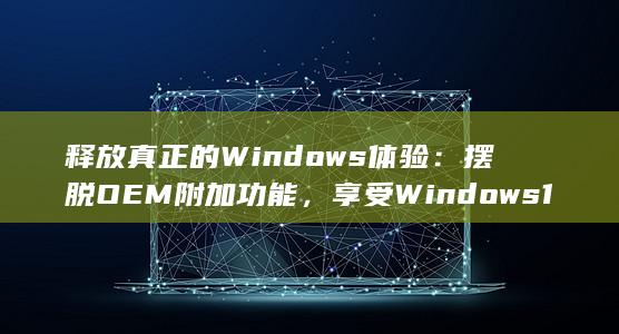 释放真正的 Windows 体验：摆脱 OEM 附加功能，享受 Windows 11 的纯粹本质 (释放真正的自由)